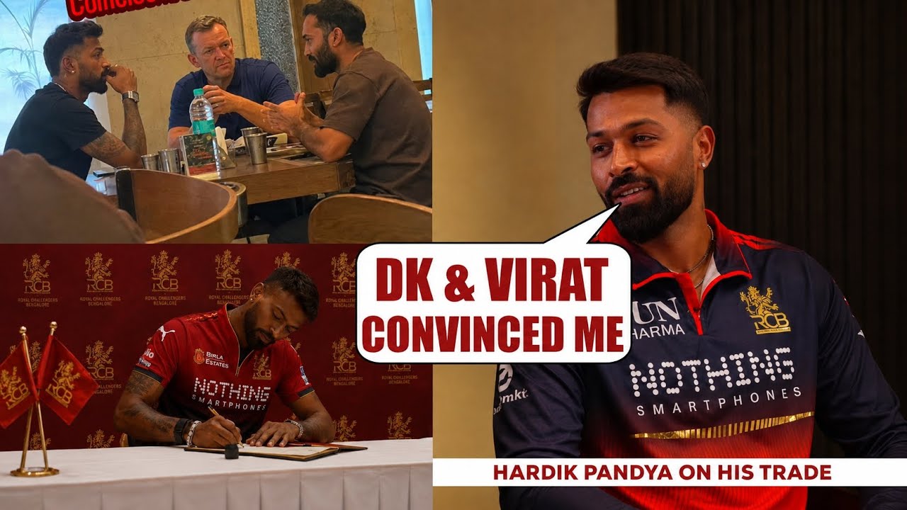 Hardik Pandya Response on His Trade to RCB | Hardik Pandya on His Viral Pic With DK & RCB Managment