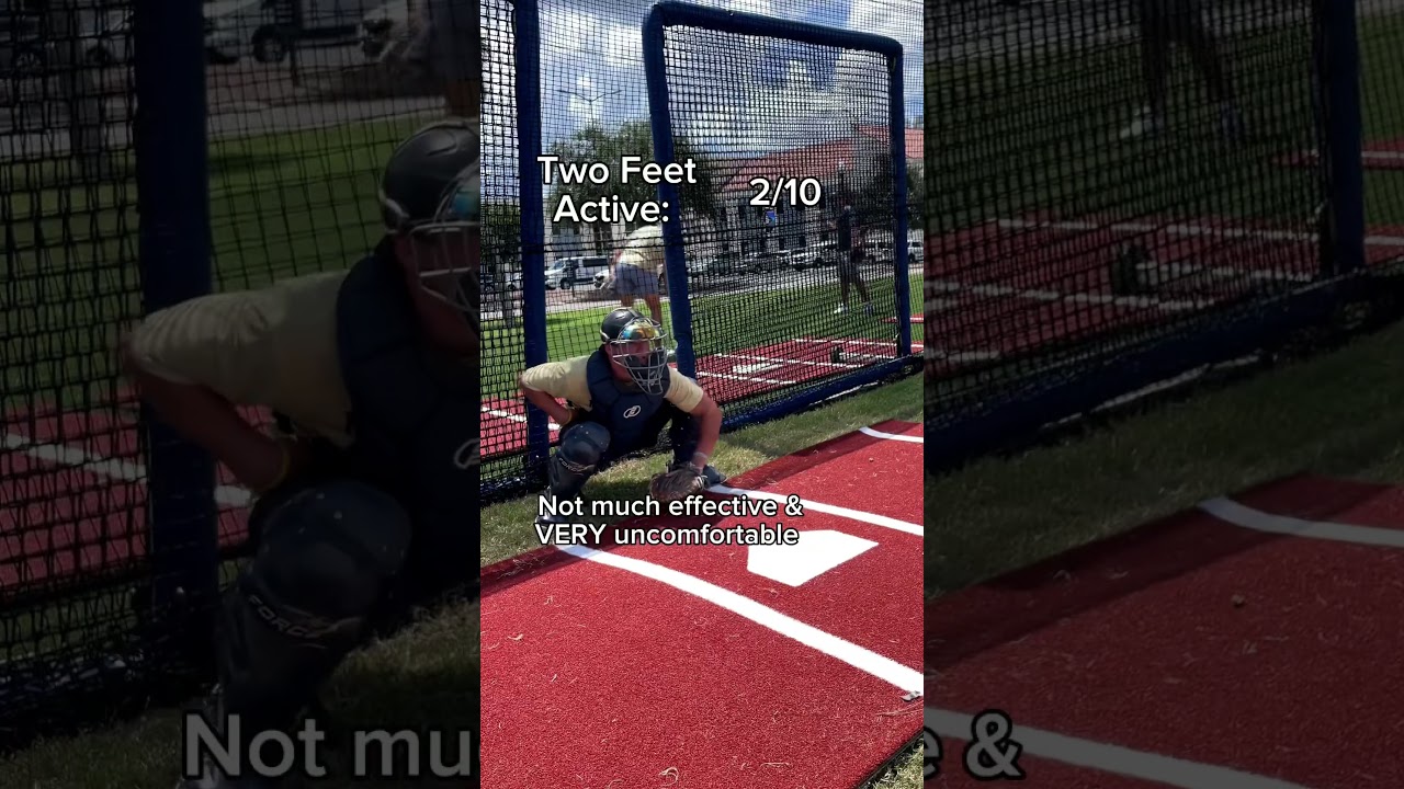 Rating different catcher stances | #baseball #athlete #catcher #content #shorts