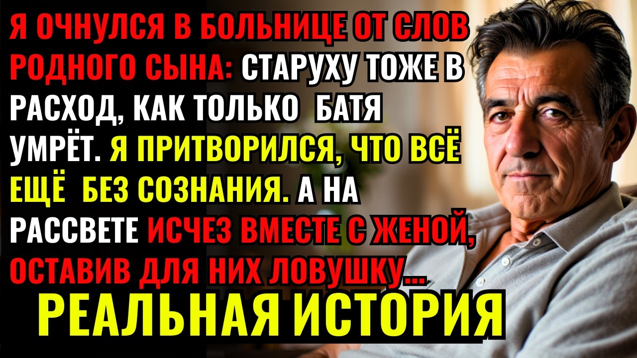 Я ПРИТВОРИЛСЯ, что без сознания, когда в больнице сын сказал: КАК ТОЛЬКО он умрёт... НА РАССВЕТЕ Я..