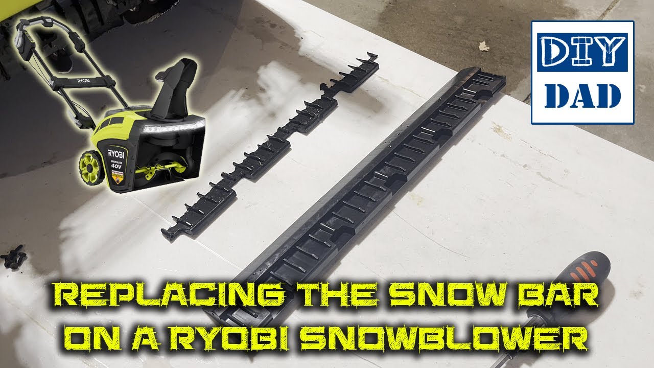Замена ножа для снега (штанги) на электрическом снегоочистителе Ryobi 40 В