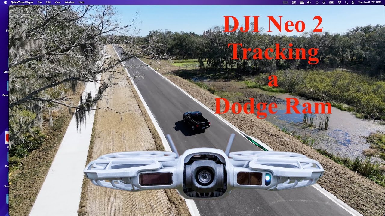 DJI Neo 2 / Tracking a Dodge Ram