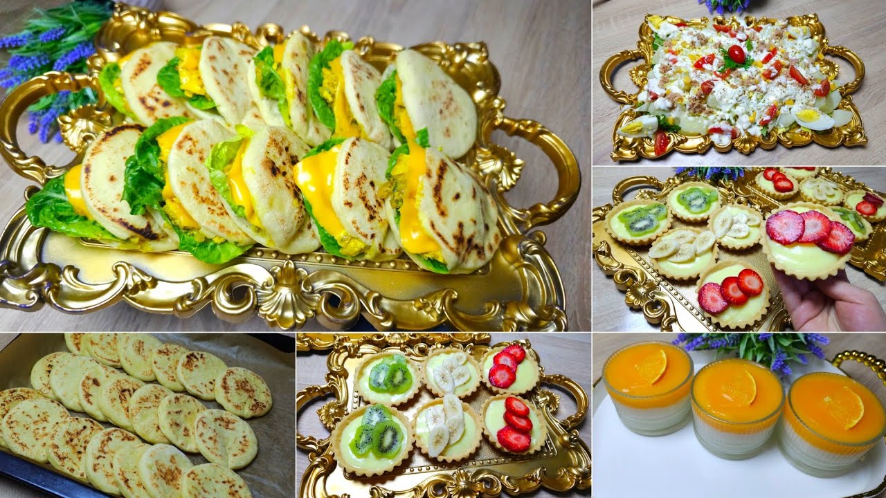 اول فطور رمضان🌙 كلشي ساهل سريع 👌ميني بطبوط معمر /ميني تارت ناجحين/سلطة اخر لحضة/تحلية اقتصادية 👌