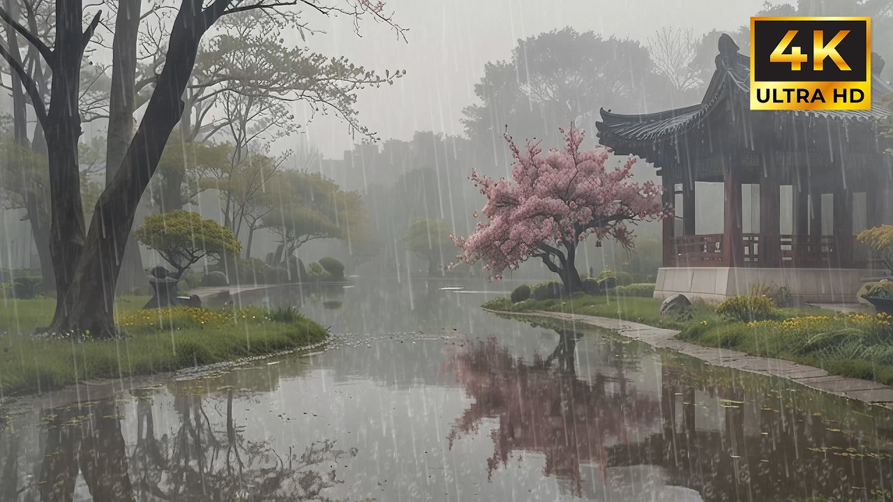 Rainy Garden Ambience 🌧️ Relaxing Nature Sounds for Deep Sleep, Calm Mind and Focus