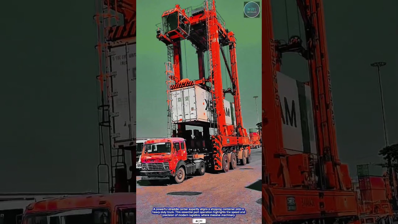 NEXT LEVEL & MODERN: Heavy-Duty Straddle Carrier Loading Containers for Modern Logistics