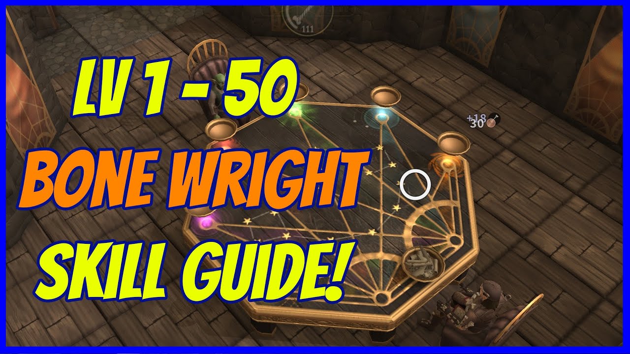 level 1 - 50 bone wright levelling skill guide brighter shores