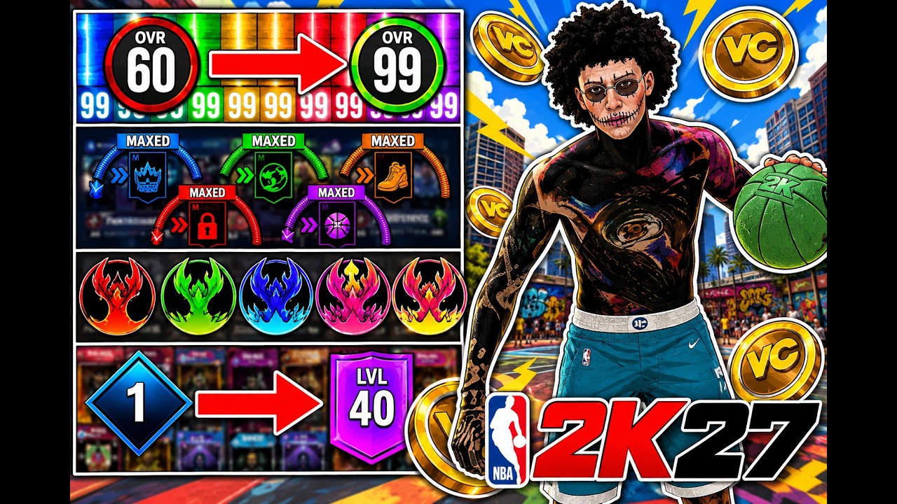 FASTEST WAY TO 99 OVR IN NBA 2K27! 🔥 MAX BADGES, LVL 40 & EASY VC (ULTIMATE GUIDE)