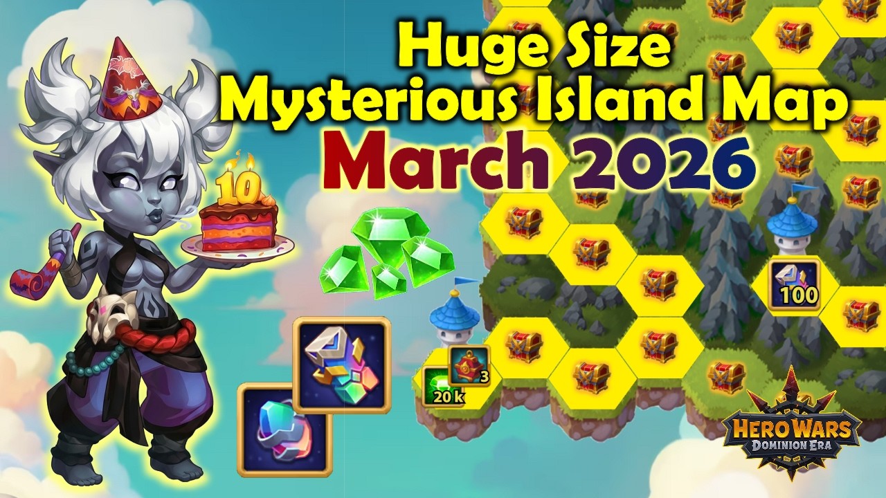 Huge Size Mysterious Island Map - March 2026
