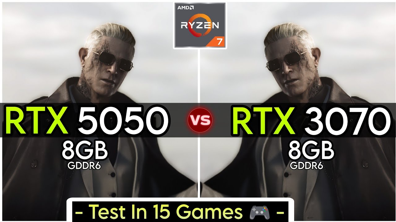 RTX 5050 vs RTX 3070 – 15 Games Tested | How Big Difference ?