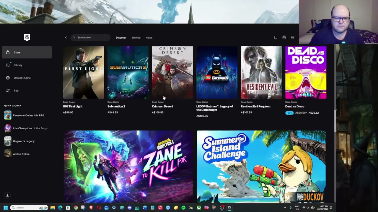Бесплатные игры недели в Epic Games Store
