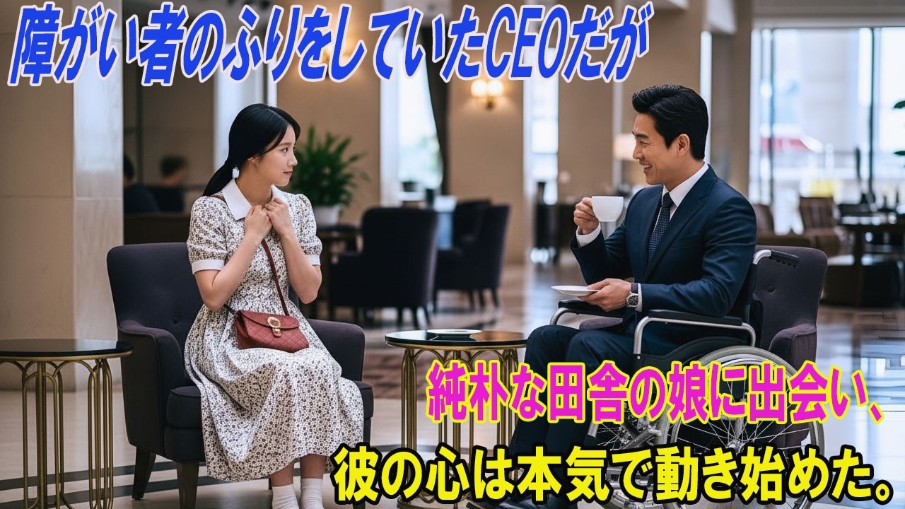 【感動する話】驚かせるつもりで障がい者のふりをしたCEO…だが現れた田舎の娘に、彼は一瞬で恋に落ちた。