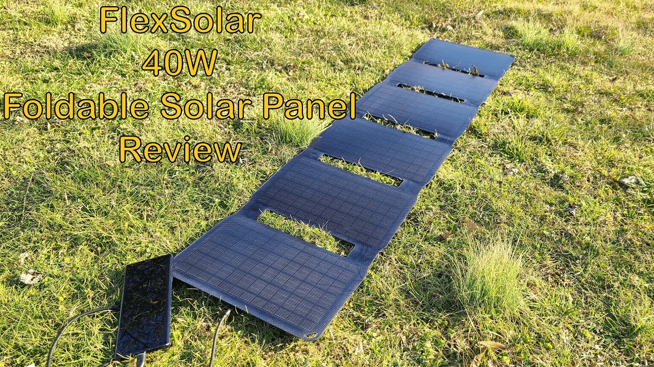 Обзор складной солнечной панели FlexSolar мощностью 40 Вт | Солнечная панель, которая отлично под...