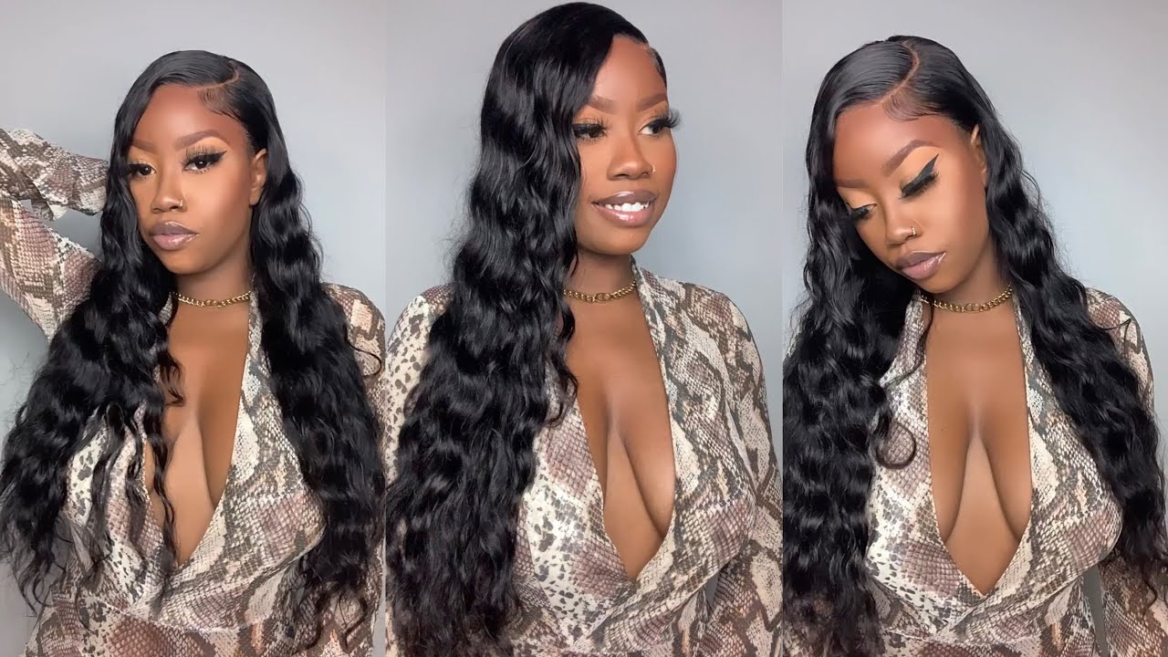 It’s A 4x4 CLOSURE Wig NOT A FRONTAL! Sleek Deep Side Part Tutorial FT RUIYU HAIR