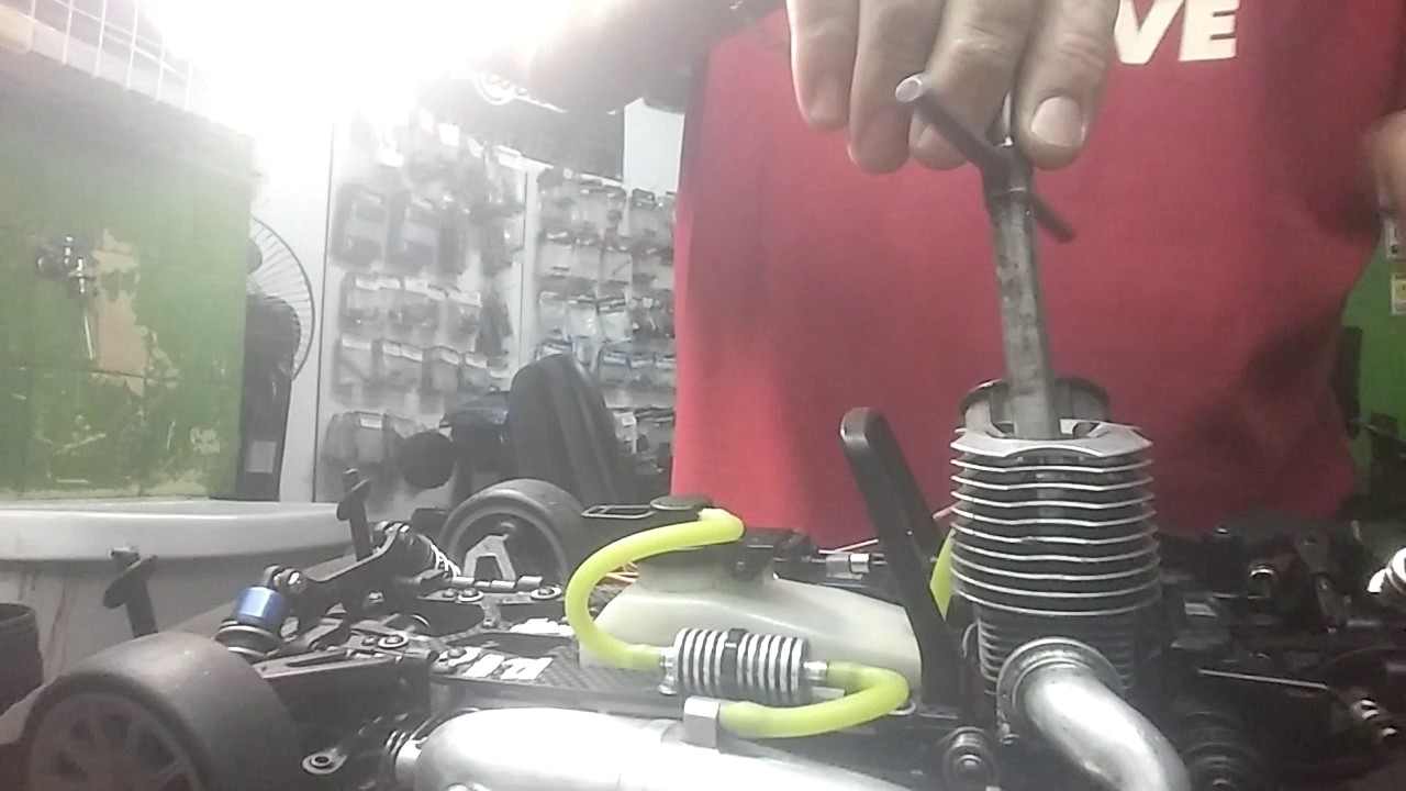 Motor nitro RC ahogado