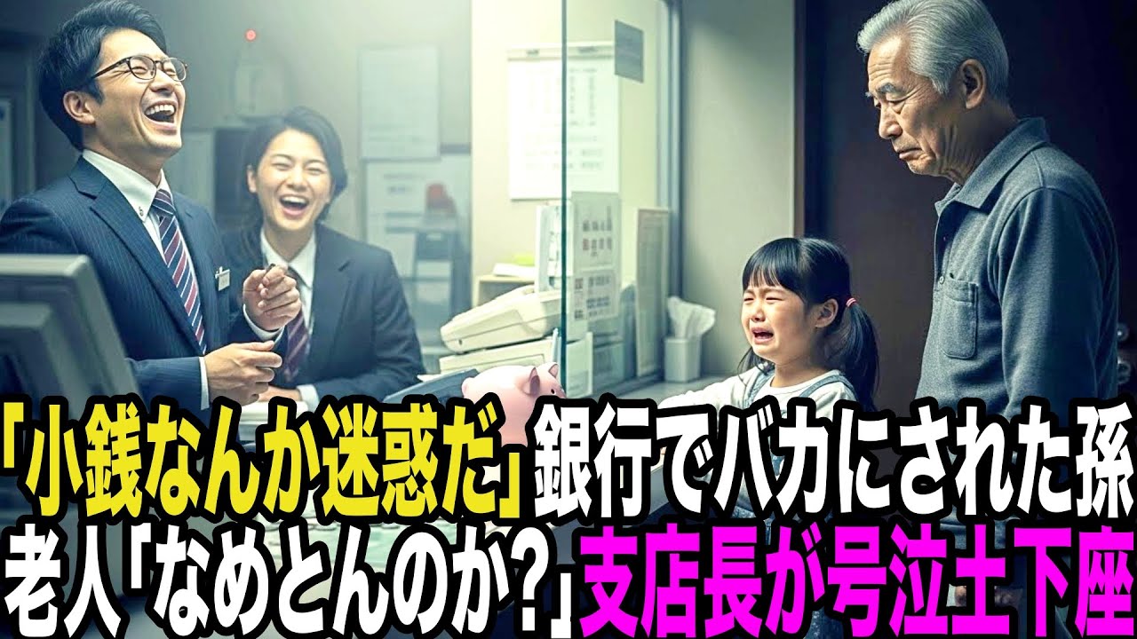 おばあちゃんのために貯めた孫の貯金を嘲笑した銀行員。おじいちゃん「では400億円解約で！」に全行員が凍りついた…