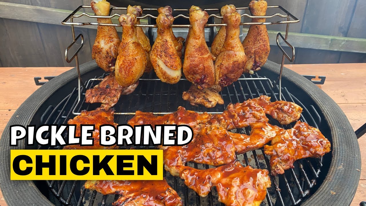 Pickle Brined Smoked Chicken | Drumsticks | Chicken Thighs | Chick-fil-a Flavor | Kamado Joe