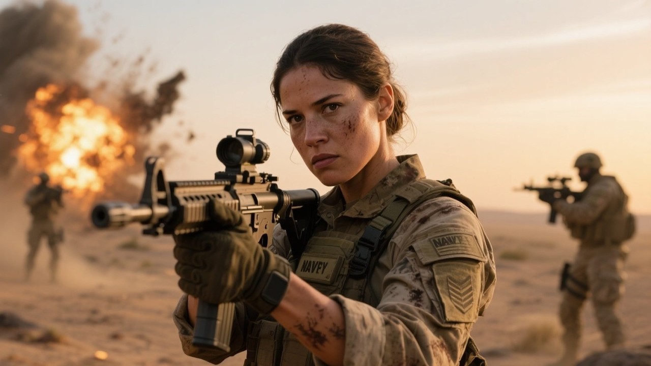 Ella se quedó sola entre los francotiradores SEAL y luego salvó al equipo de una emboscada mortal.