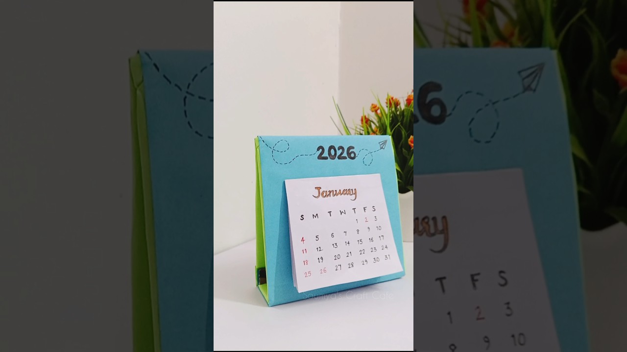 DIY desk calendar 2026 | Soumya's Craft Cafe 