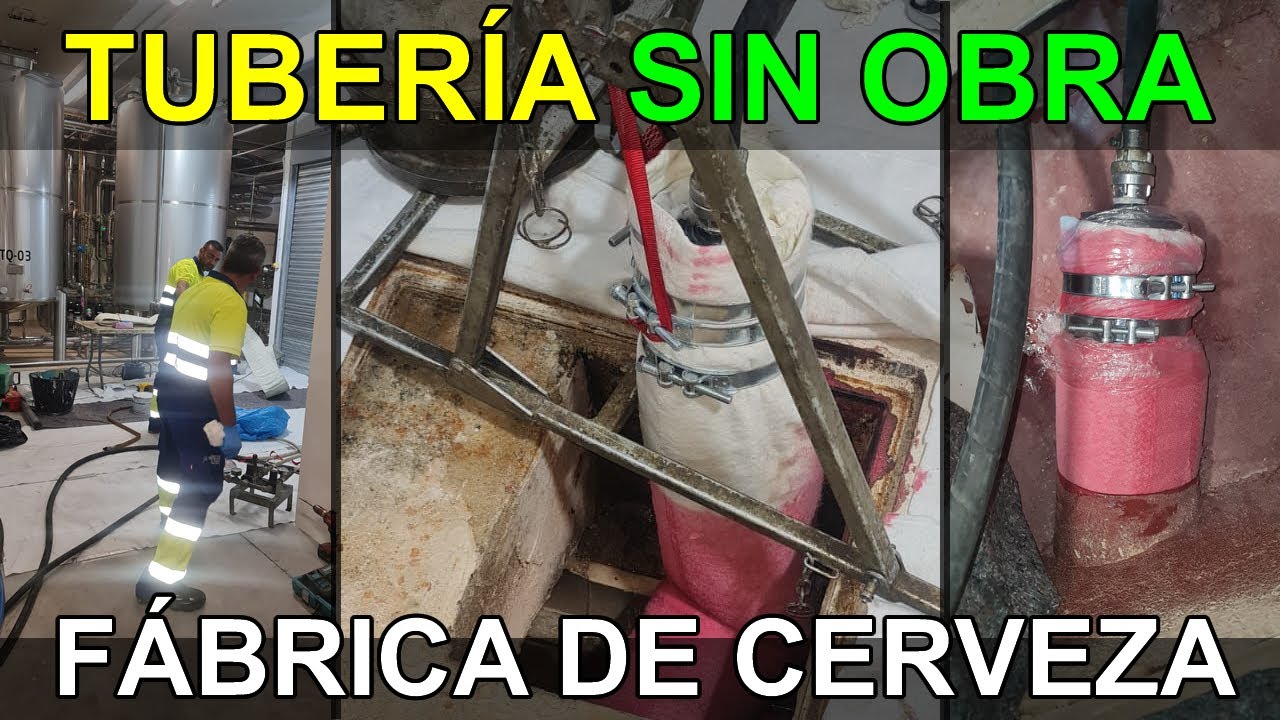 Renovación tubería con manga en fabrica Cervezas Alambra Granada ✅ Inspecciones Técnicas de Tuberías
