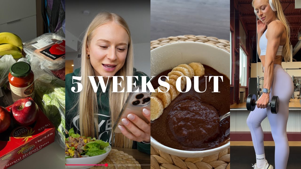 5 WEEKS OUT | cardio, nouveau programme, épicerie, massage, recettes