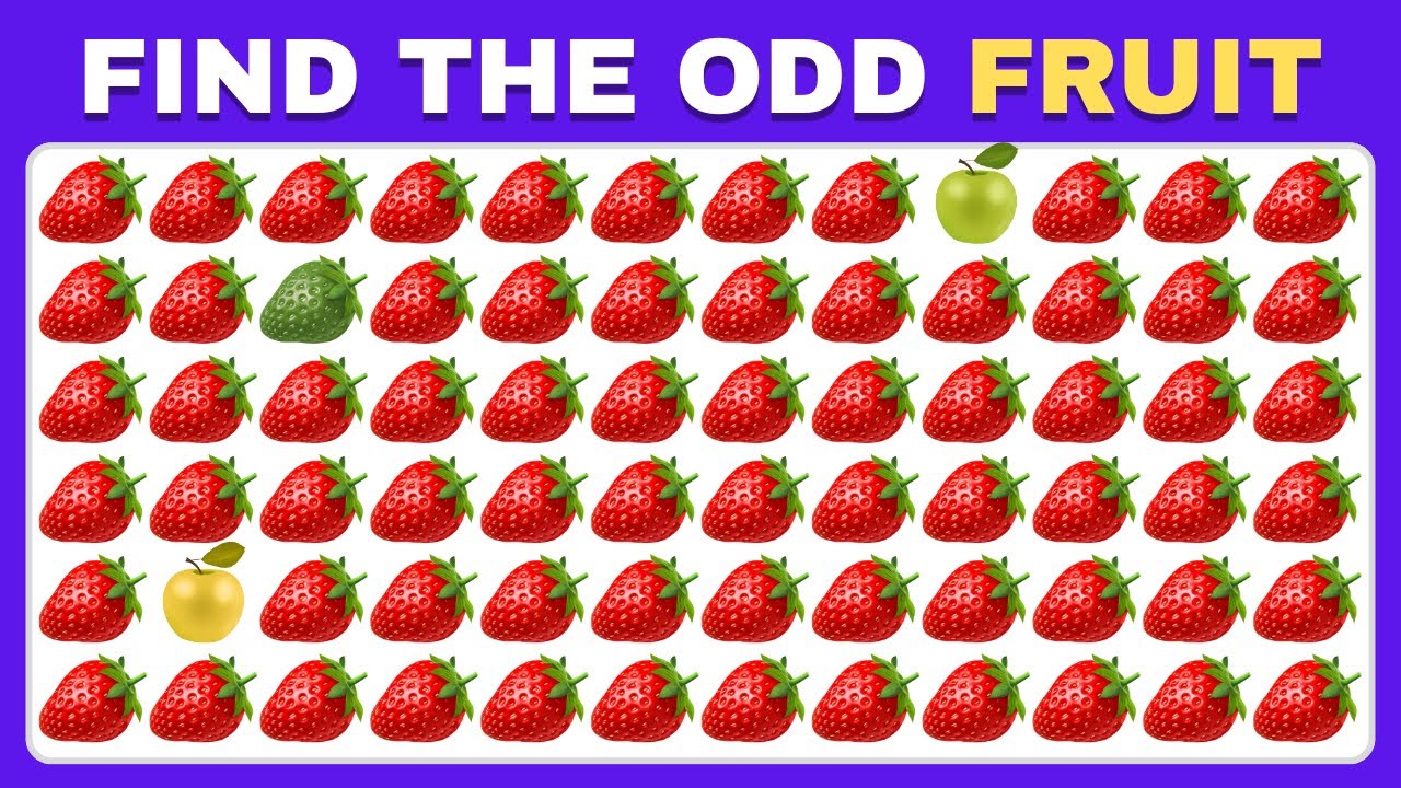 Find The ODD One Out - Fruit Edition🍒🥝🍉| Fruit Emoji Challenge | Emoji Quiz | Quiz Global