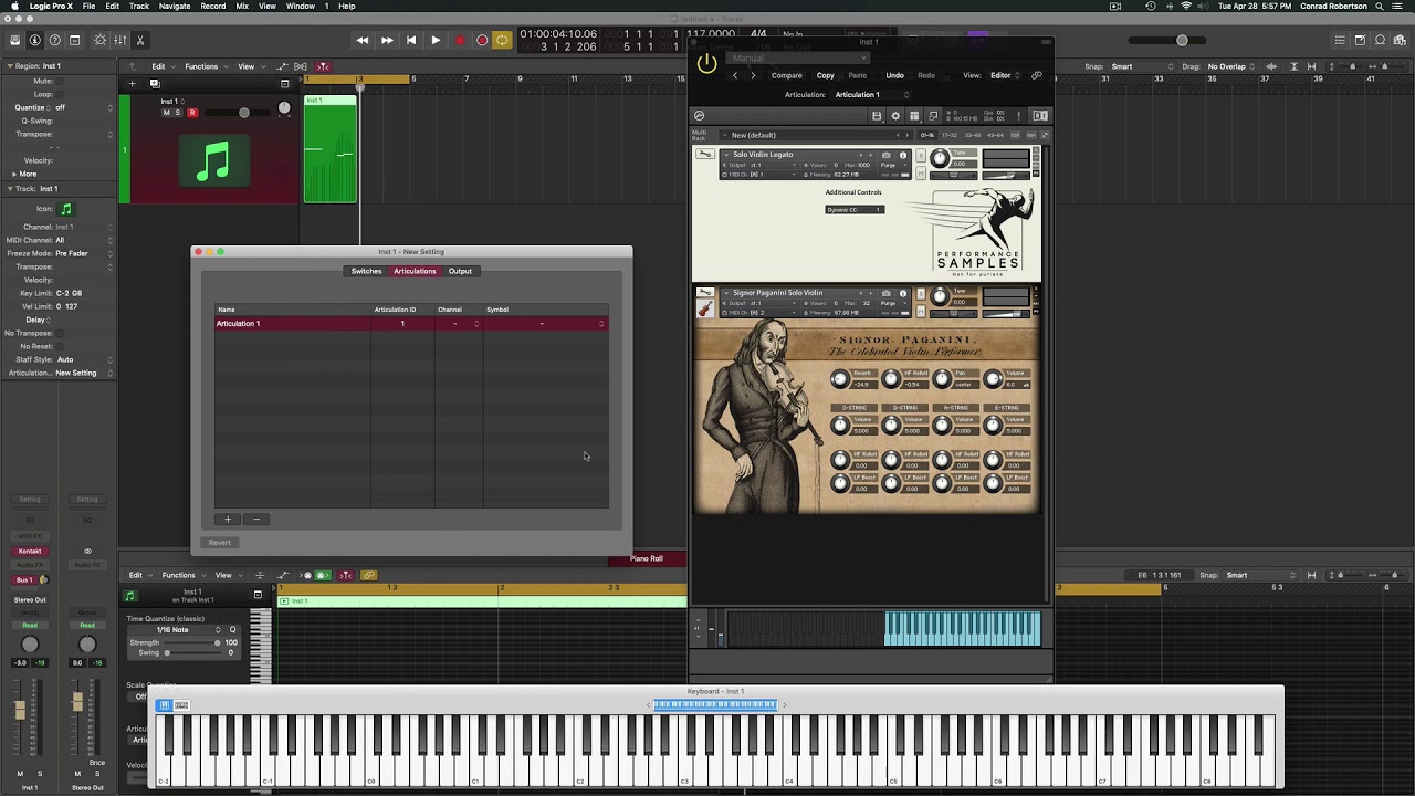 Logic Pro X: Switching Kontakt Channels With Articulation Sets