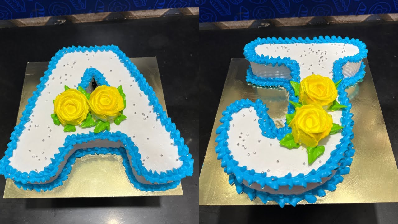 Alphabet “A” & “J” Cake Tutorial | Letter Cake Recipe | How To Make Alphabet Letter Cake