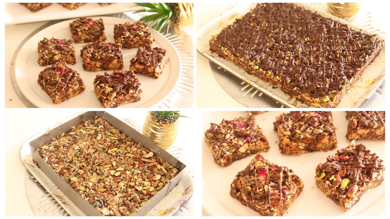 تحلاية مغذية مع جو الامتحانات مربعات ليزي كيك بالتمر تحفة