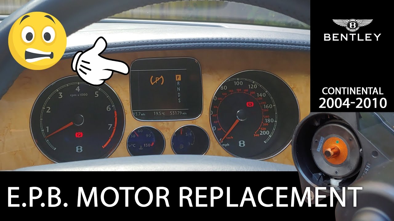 Electronic parking brake motor replacement Bentley Continental GT or Flying Spur 2004-2010