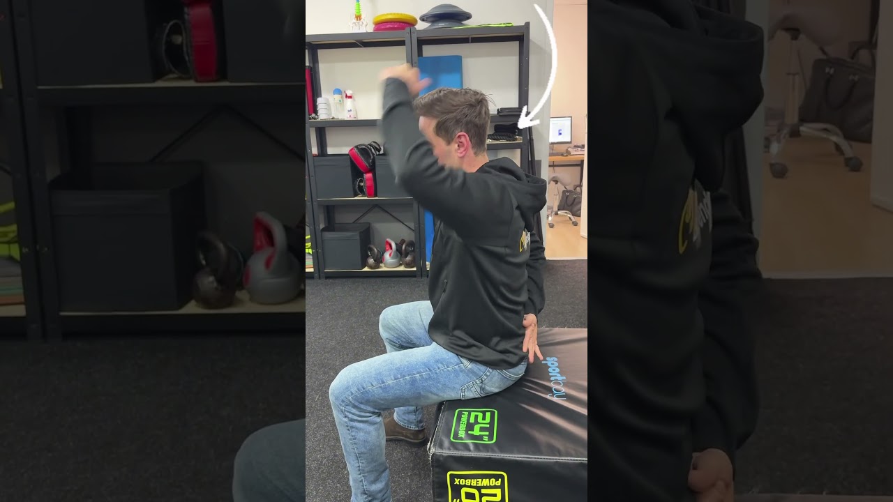 Nek klachten verminderen? Check deze oefening 🙌 #fysio #nekpijn