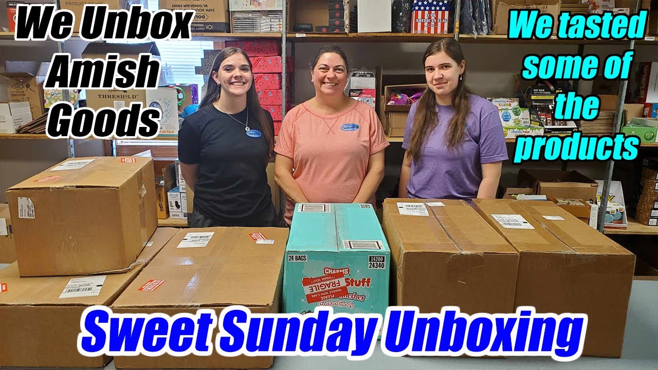 Sweet Unboxing of Candy and Amish Goods. We Sample the Edible Products. Yummy!