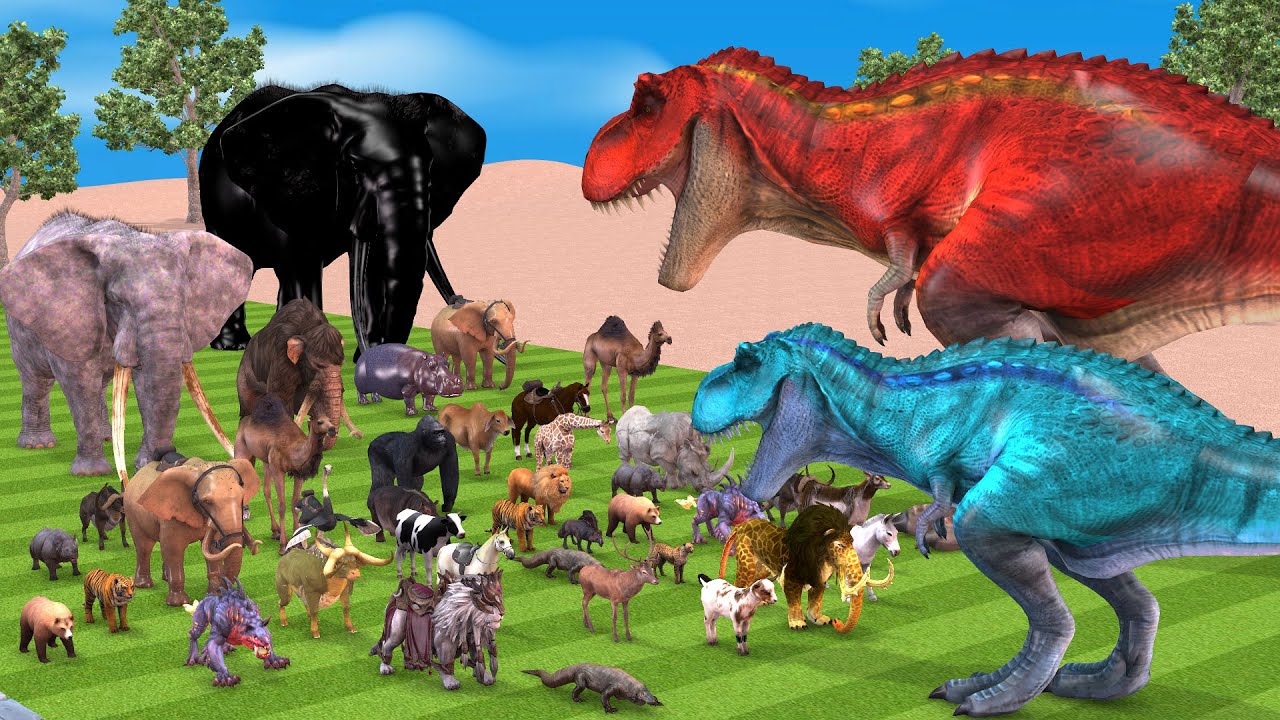 The Ultimate Battle 44 Wild Animal vs GIGA T-REX Dinosaur Epic Battle Animal Revolt Battle Simulator