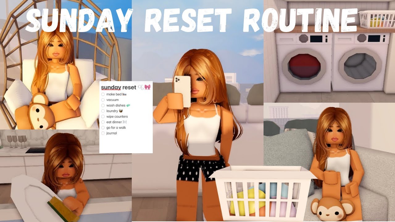 ⋆.ೃ࿔*:･ Sunday reset routine ⋆.ೃ࿔*:･  : role play : voiced : berry avenue : 