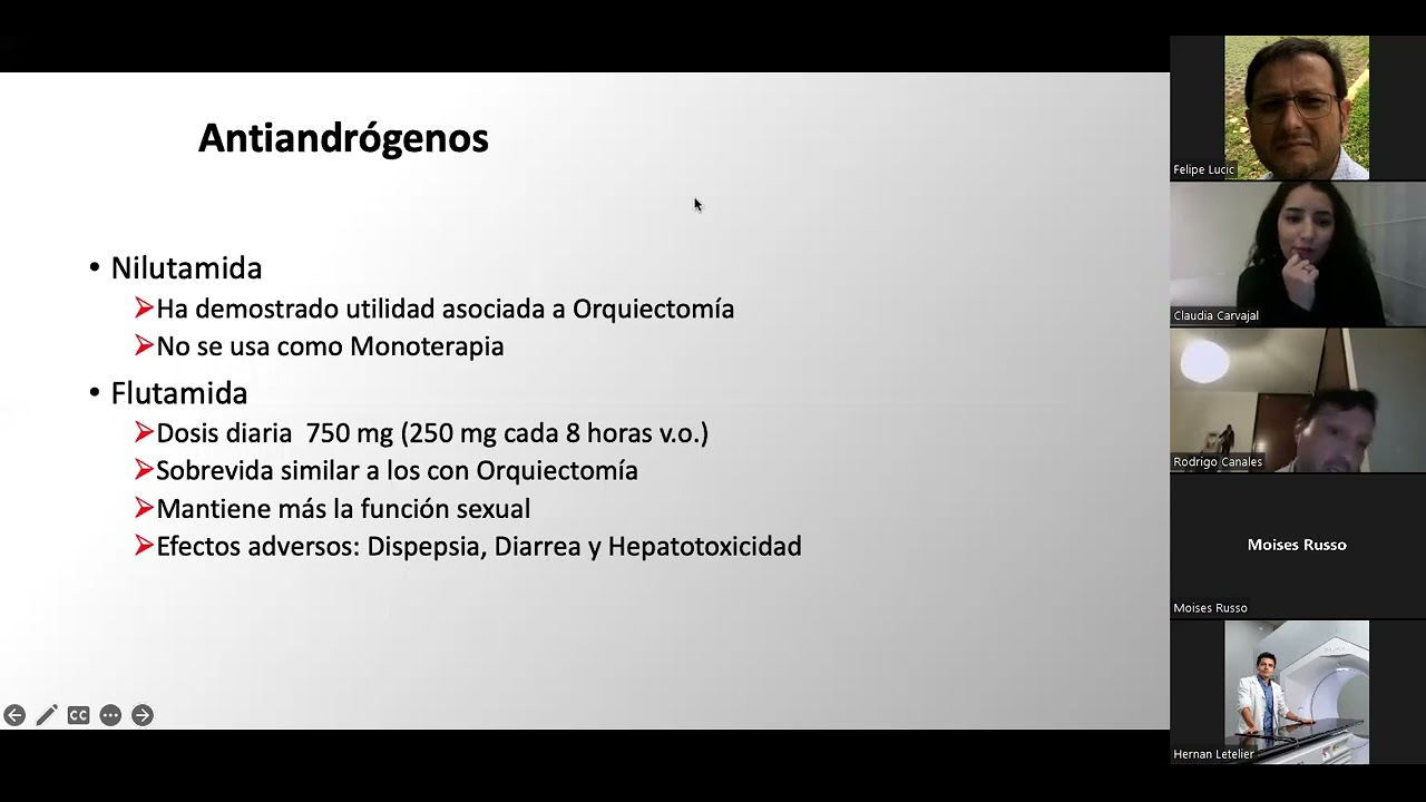 Hormonoterapia en Ca de Próstata , Efectos secundarios de bloqueo androgénico.Prevención y Manejo