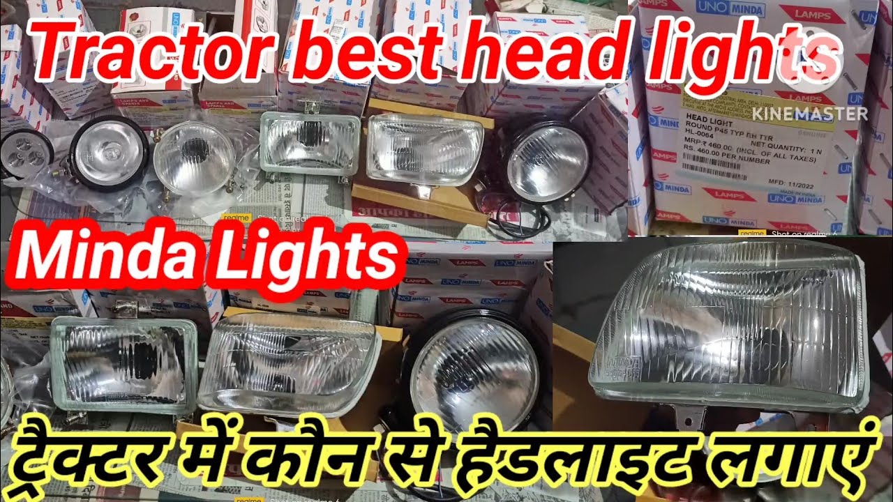 Tractor head lights lamp#minda head light#minda#tractor#head light# tractor best head lights