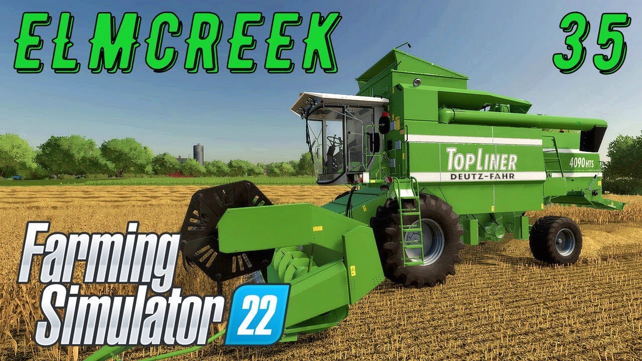 FS 22 - Убираю овёс.  Купил минипогрузчик - Фермер в ELMCREEK # 35