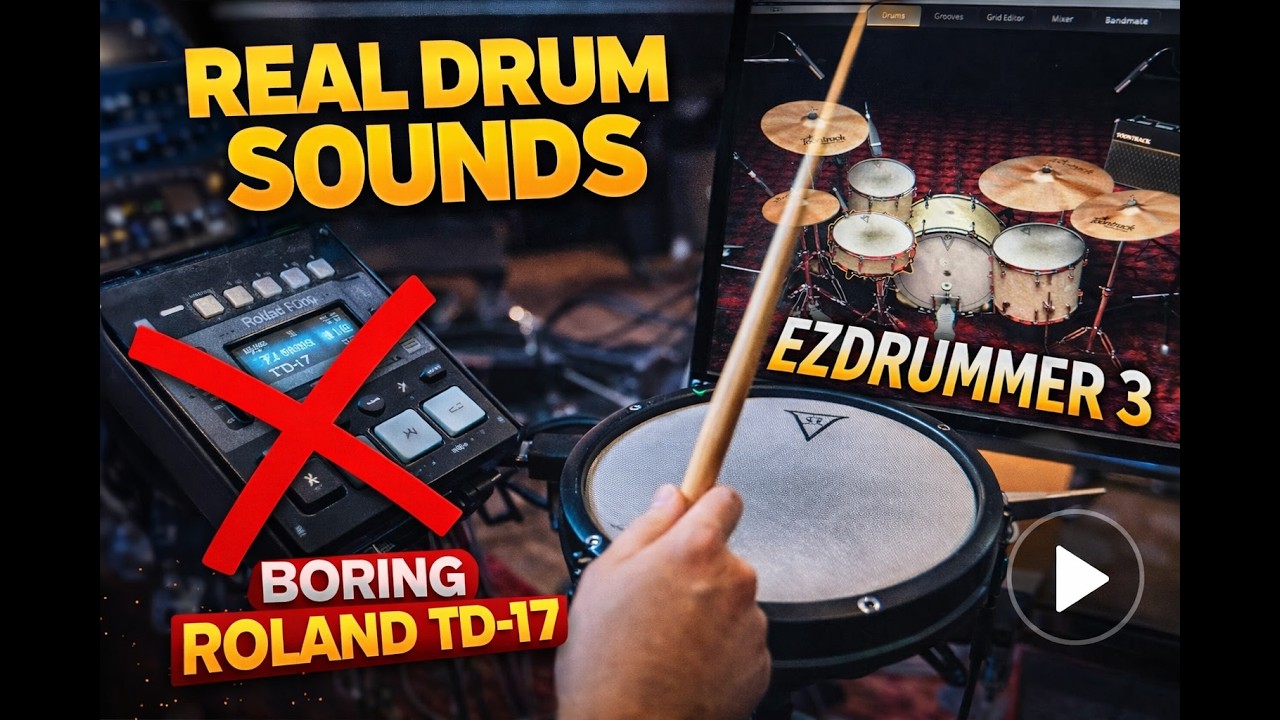 Улучшенное звучание ударных ночью &ndash; Roland TD-17 + EZDrummer 3 в REAPER (рабочий процесс для дома...