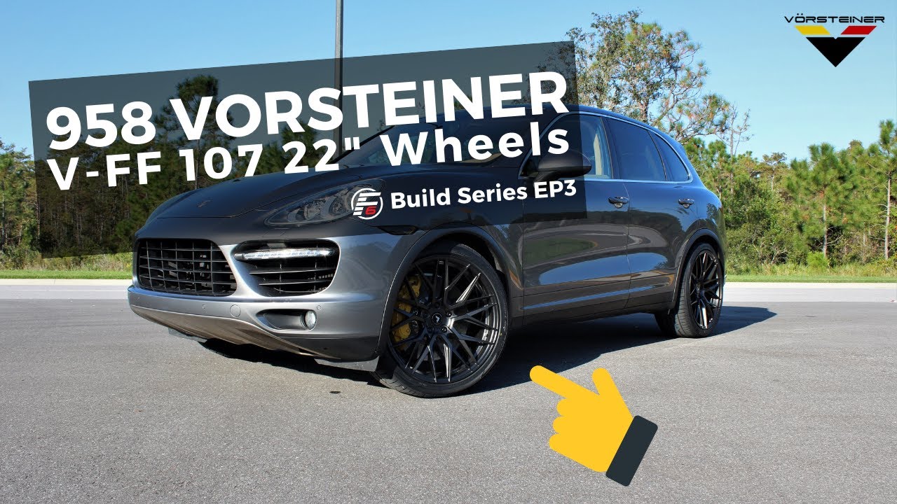 Установка дисков Vorsteiner V-FF 107 (22 дюйма) на Cayenne 958 (сборка EP3)