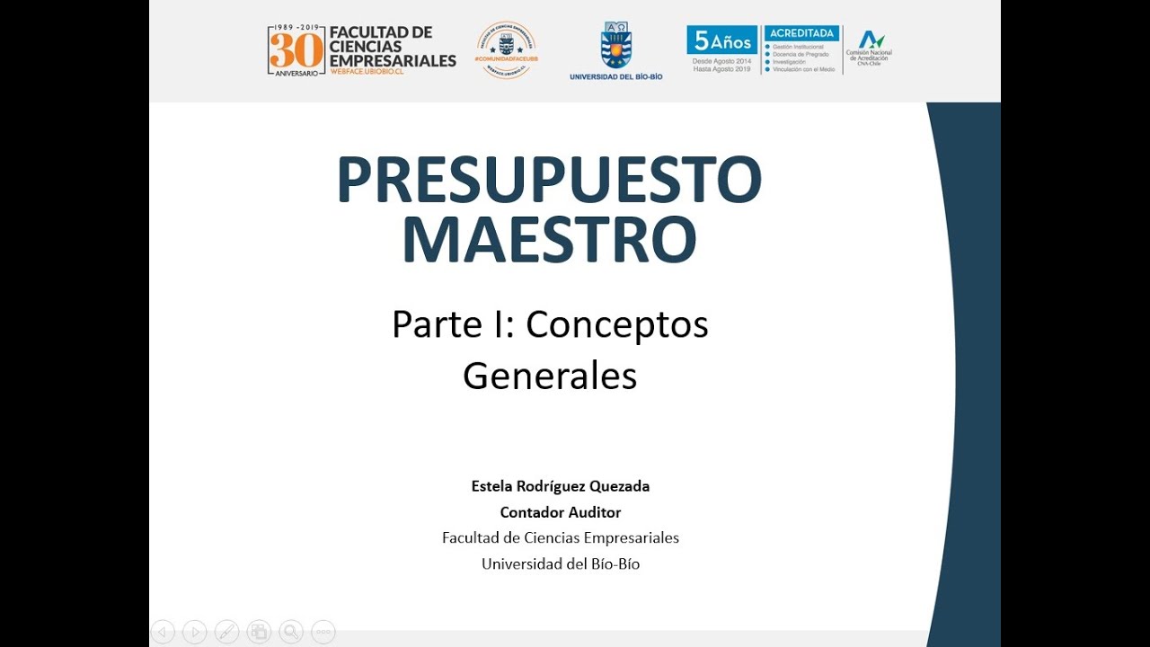 Presupuesto Maestro - Parte I - Conceptos Generales