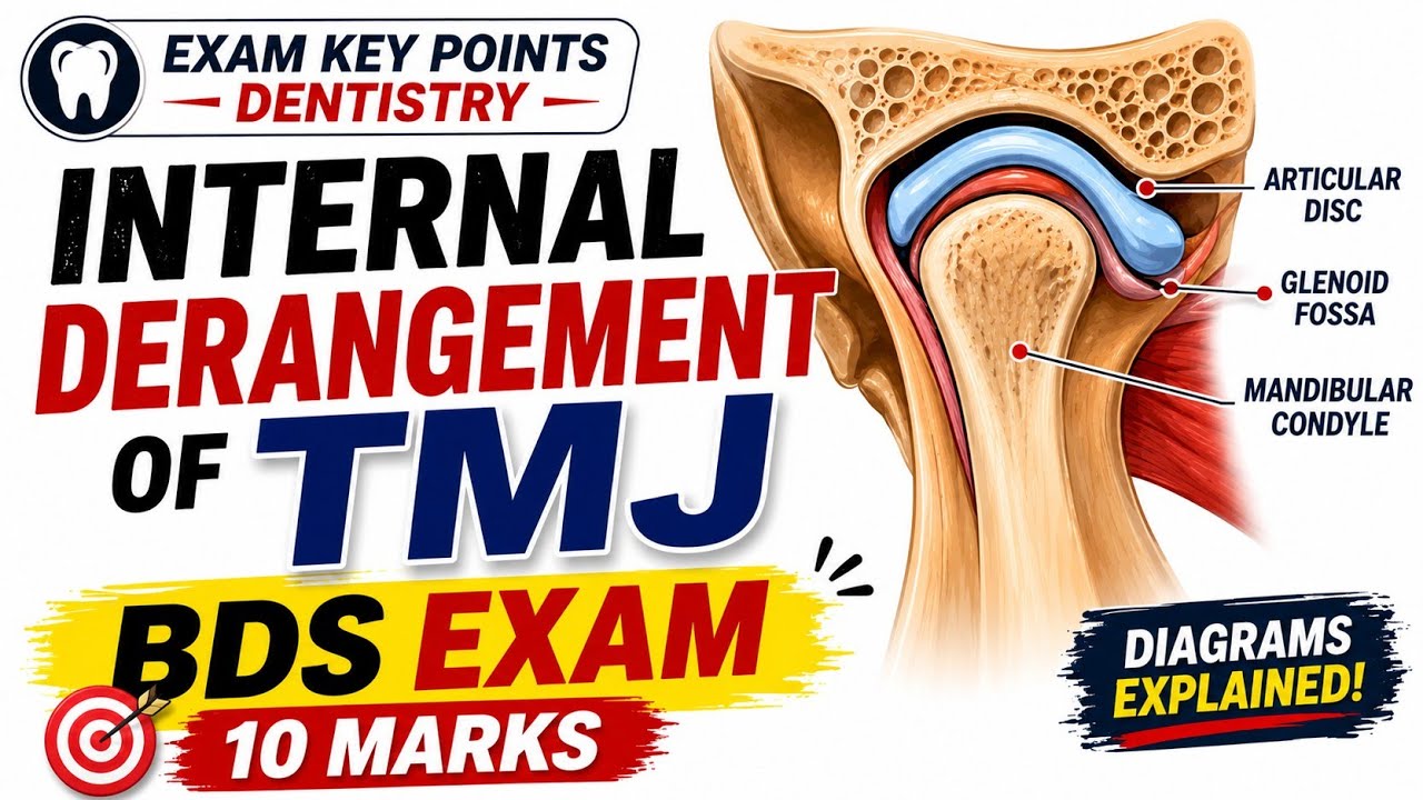 TMJ Clicking?Locking?😰 Internal Derangement Explained for BDS Students|Exam - Oriented BDS Lecture