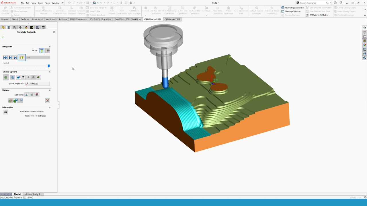 CAMWorks part in part programming