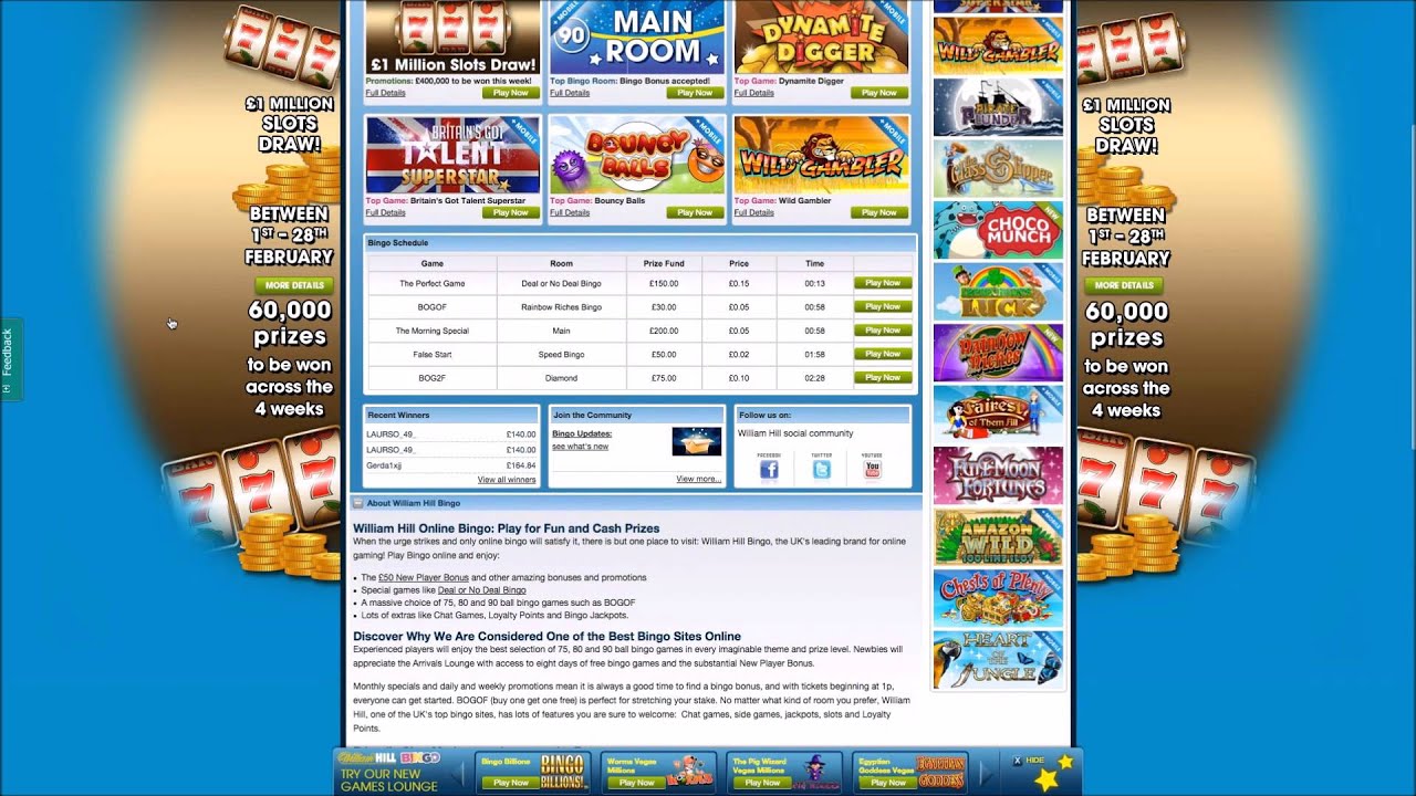 William Hill Bingo Promo Code Login Review