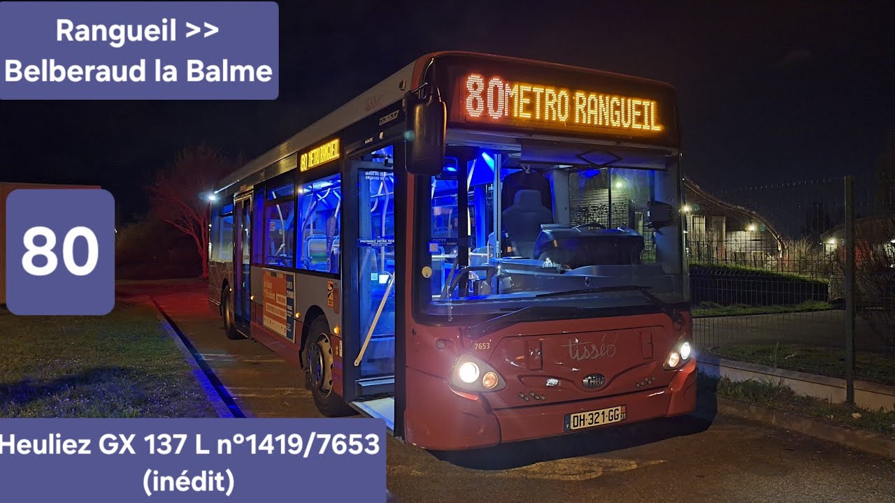 Tisséo - Ligne 80 entre Rangueil et Belberaud la Balme - Heuliez GX 137 L n°1419/7653 (inédit)