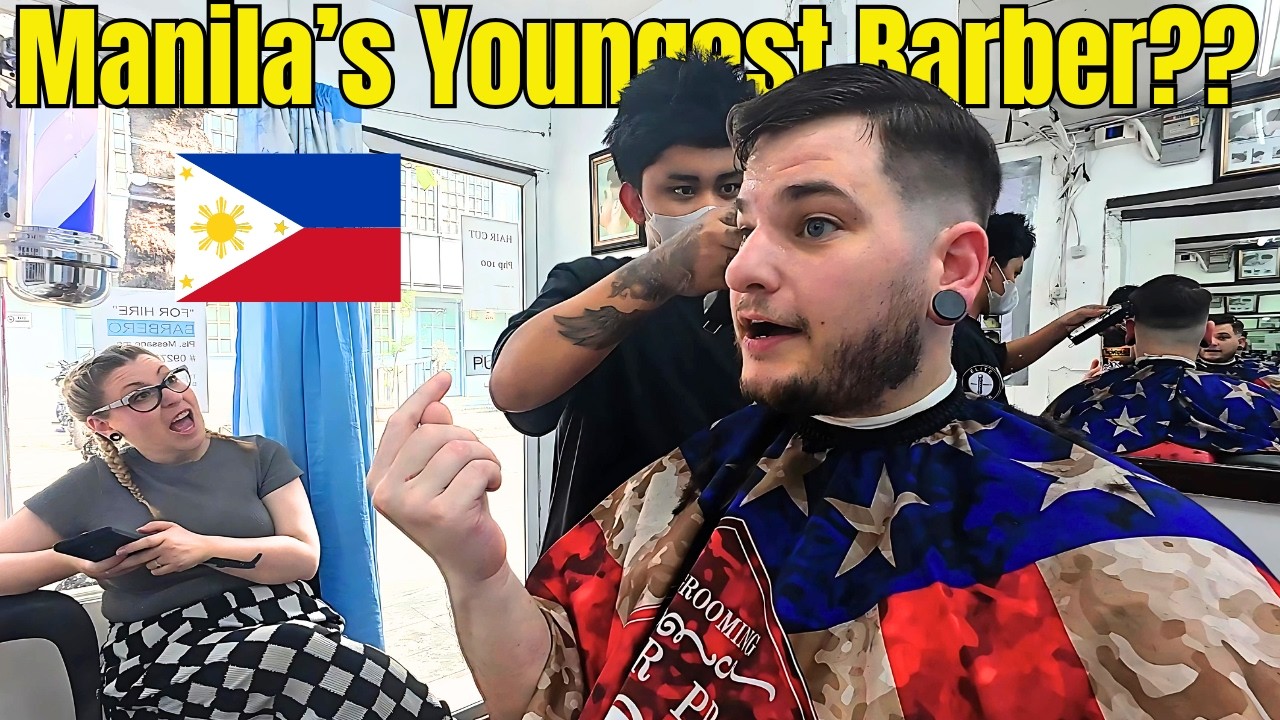 $1.73 Haircut & Shave From Manila’s Youngest Barber🇵🇭