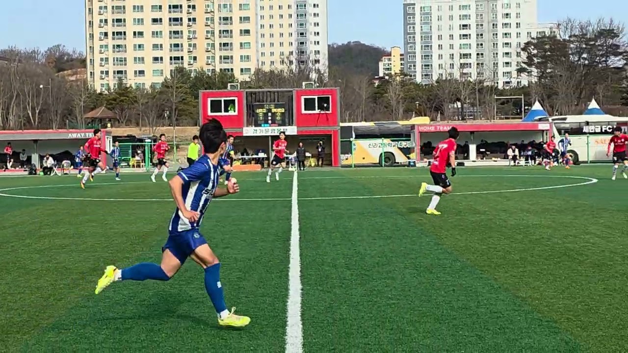 2026춘계전국고등축구대회 (전반전)신라고등학교 6 : 0 전북새만금FC U-182026.01.26 합천2구장