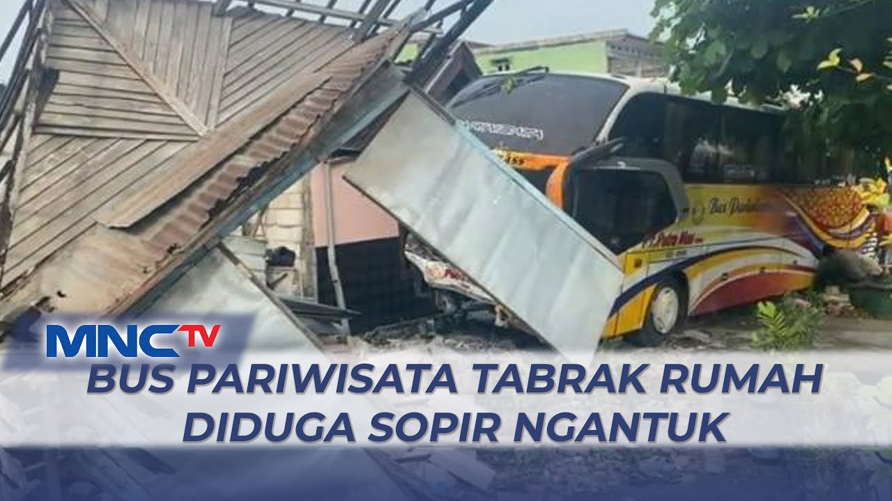 Diduga Sopir Ngantuk, Bus Rombongan Peziarah di Bojonegoro Tabrak Rumah