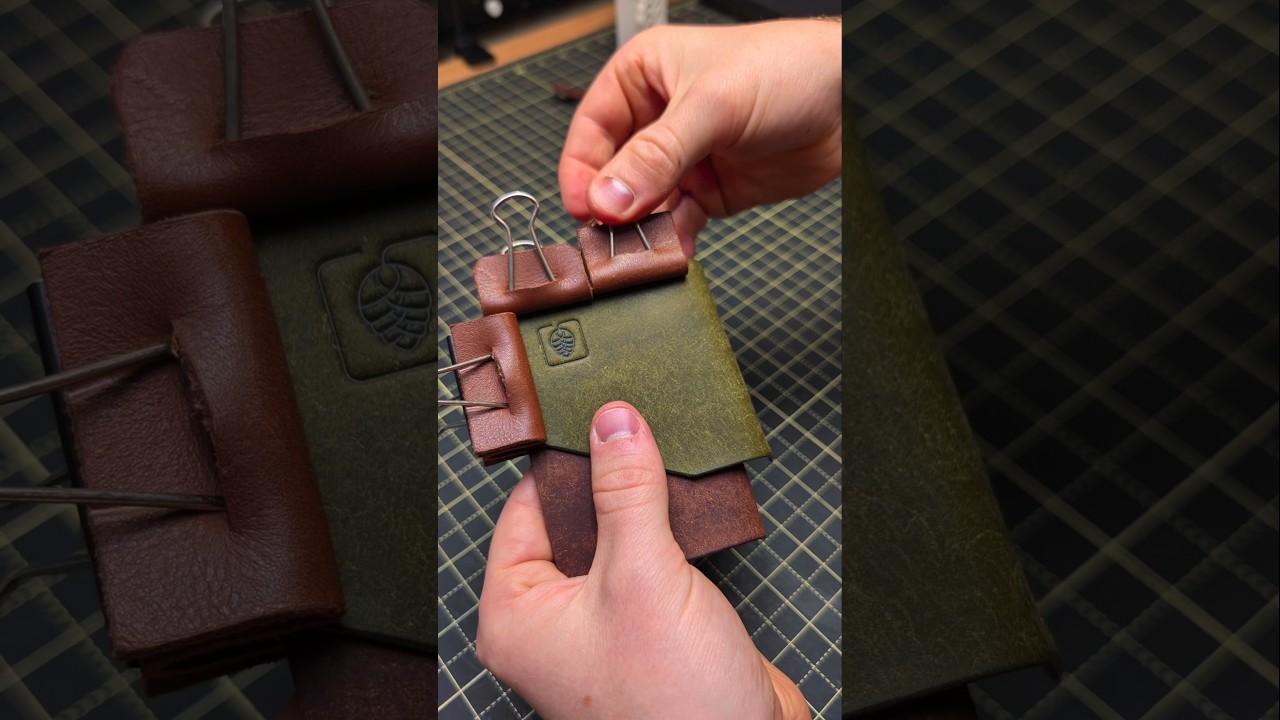 ASMR Leathercraft 🎧 Handmaking the Root Minimalist Wallet | Slim Durable Handmade EDC Wallet