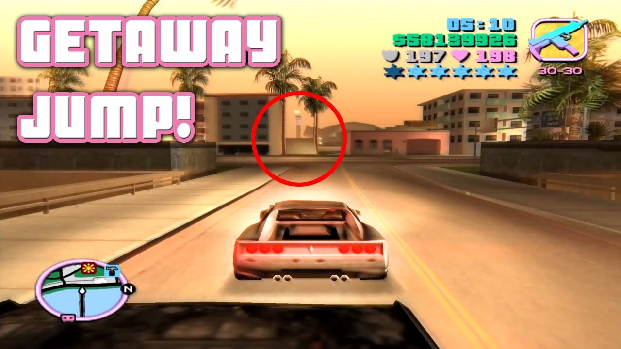 Getaway Jump! / Police Chase Clip / GTA Vice City