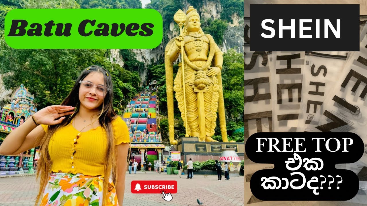Batu Caves 🇲🇾🛕 | පාට පාට දවසක් 🌈😋| SHEIN free top winner🥇🤗 | World Tallest Murugan 🪬 | Vlog 025