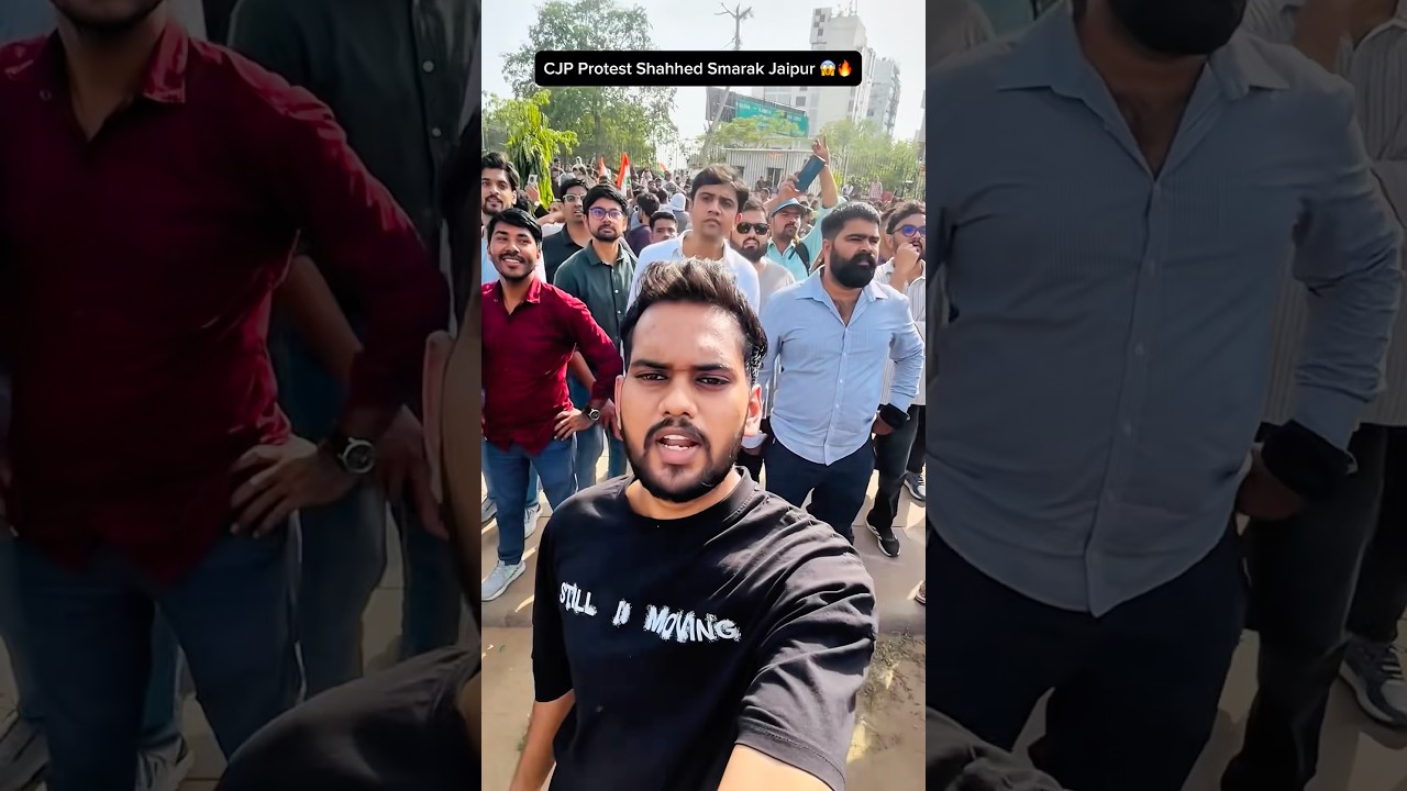 Jaipur Ke Shaheed Smarak Par CJP Ka Mahaprotest! 🔥✊ Janta Ki Awaaz Se Goonja Rajasthan 🚨
