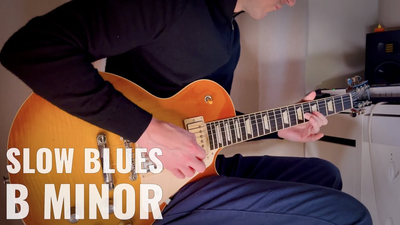 Slow Blues Solo in B Minor Improvisation [Slow Blues Jam]